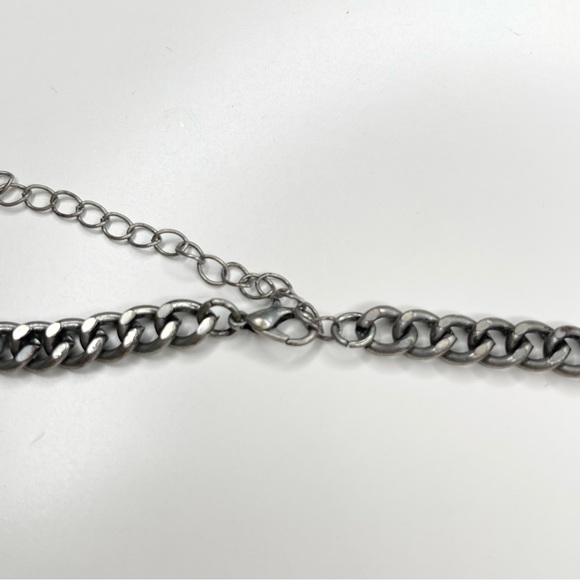 Silver tone Coin Charm Bohemian Necklace with Earrings Set - Picture 3 of 4